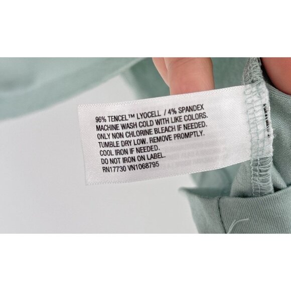 A New Day Plus Size Muted Green Lyocell Blend Round Neck Shirt Sz 3x‎ Modest - Picture 6 of 9